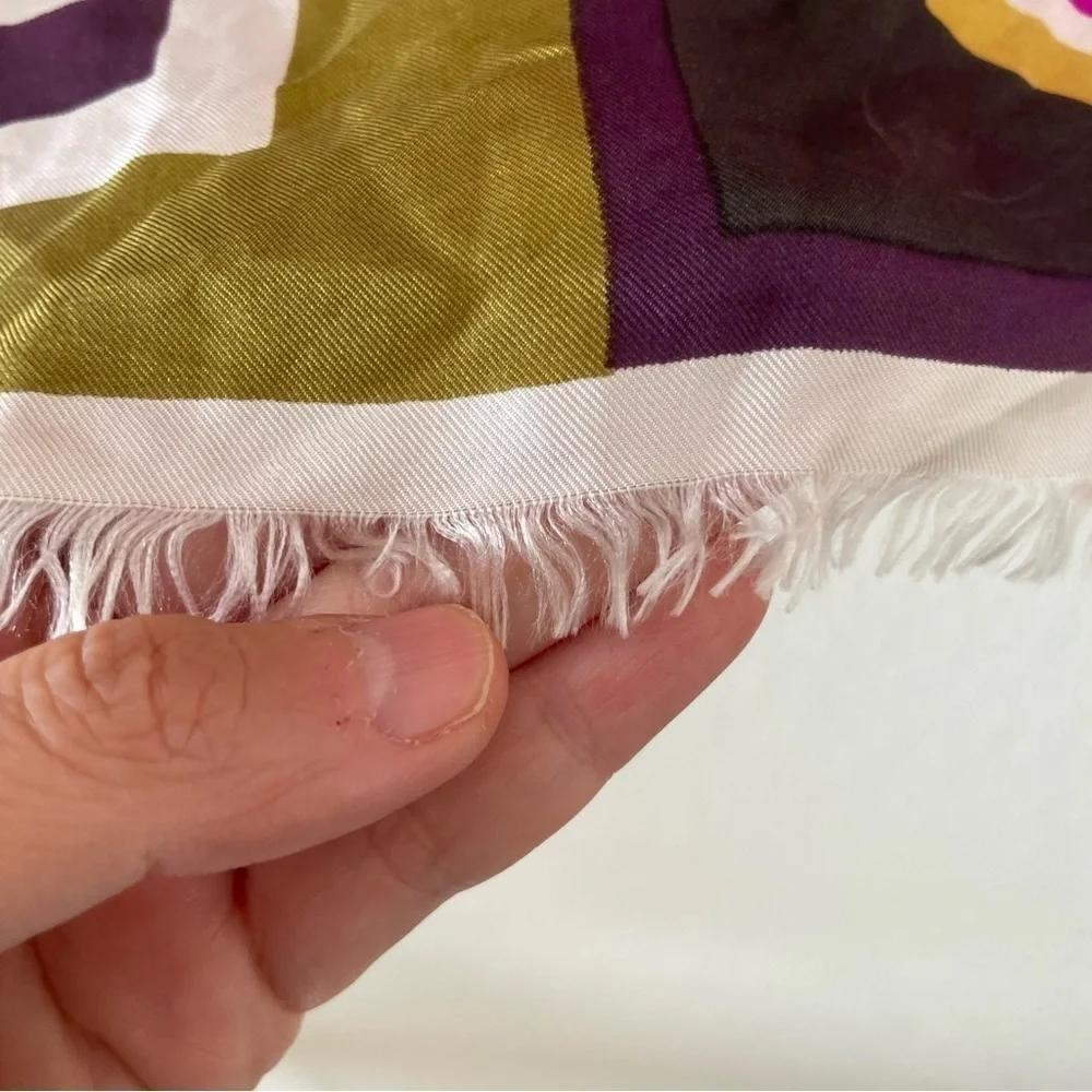 Lanvin long silk printed scarf